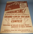 Motion Picture Song Contest Association brochure