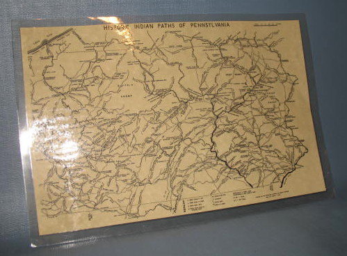 Historic Indian Paths of Pennsylvania map