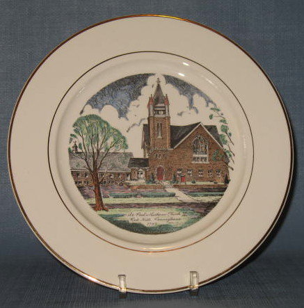 St. Paul's Lutheran Church, Red Hill PA collector's plate