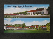Smith's Ranch Motel & Restaurant, Greensboro NC postcard
