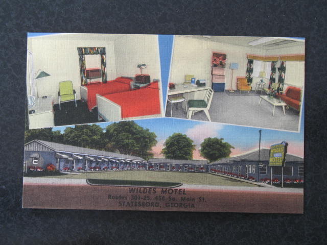 Wildes Motel, Statesboro GA postcard