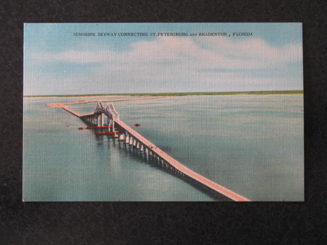 Sunshine Skyway Connecting St. Petersburg and Bradenton, FL postcard