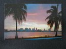 Sunset over Miami, FL postcard