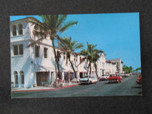 Lido Pools and Shopping Center Facing the Ocean Beaches, Palm Beach, Florida postcard