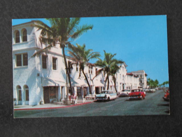 Lido Pools and Shopping Center Facing the Ocean Beaches, Palm Beach, Florida postcard