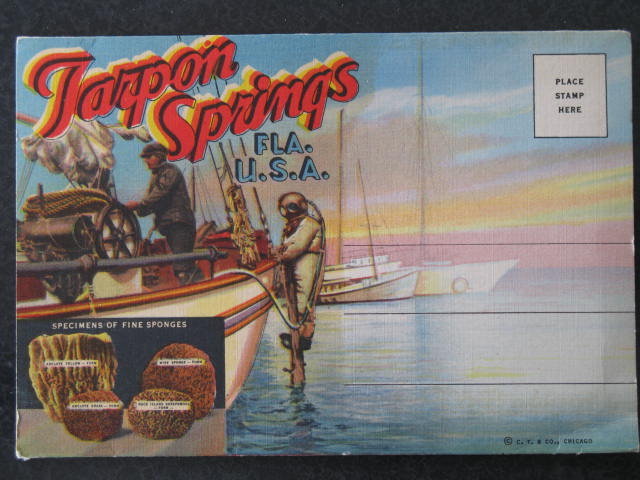 Tarpon Springs, Florida postcard packet