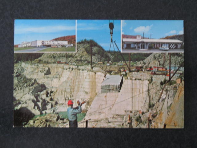 Rock of Ages Granite Quarry, Barre VT postcard