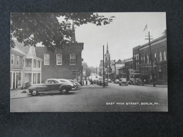 East Main Street, Berlin PA postcard