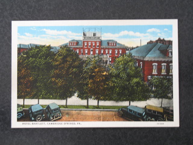Hotel Bartlett, Cambridge Springs, PA postcard