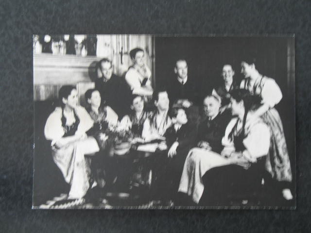 Trapp Family Singers in their home at Stowe VT postcard