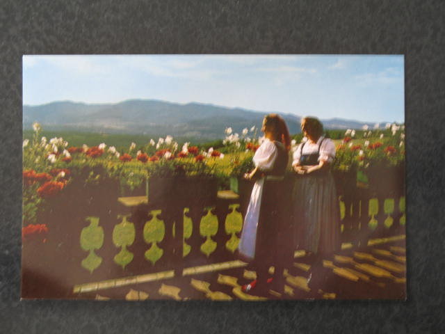 Baroness von Trapp and her daughter Hedwig, Stowe VT postcard