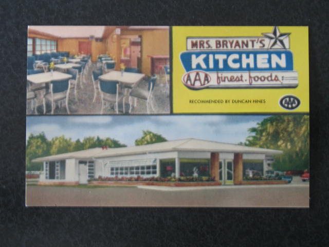 Mrs. Bryant's Kitchen, Statesboro, GA, postcard
