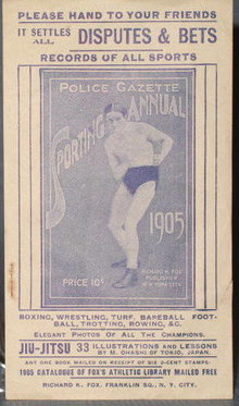 Police Gazette Sporting Annual advertising handbill