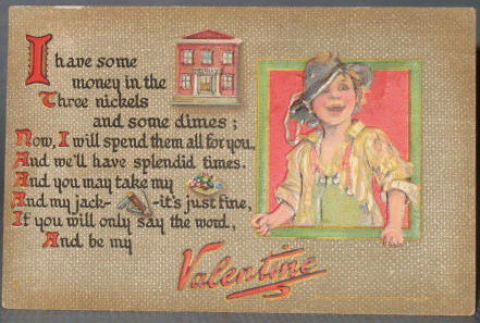 Scamp Valentine postcard