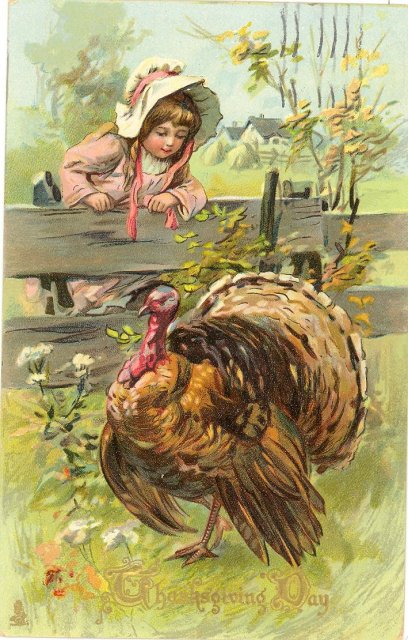 Thanksgiving Day postcard