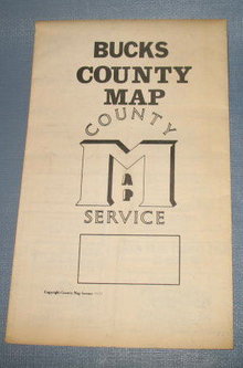 Bucks County PA wall map
