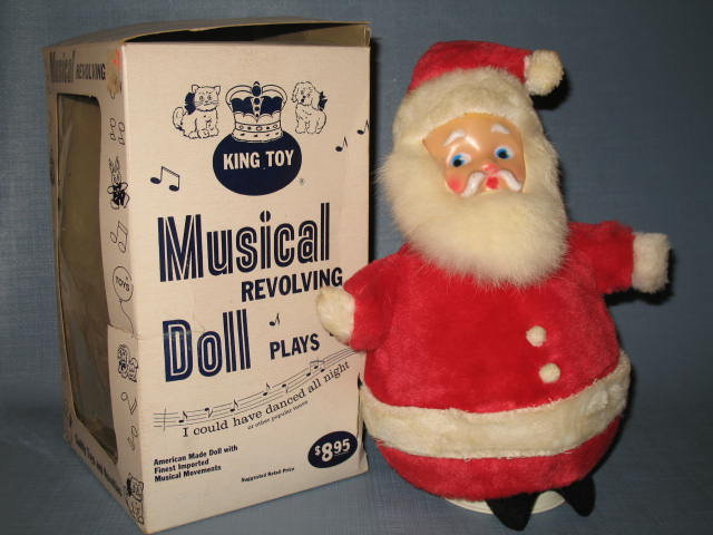 King Toy # 899 Musical Revolving Santa Claus