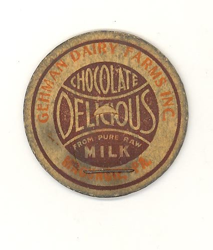 Gehman Dairy Farms Inc., Macungie PA chocolate milk bottle cap