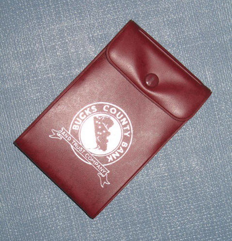 Bucks County Bank and Trust Company (PA) notepad plastic sleeve