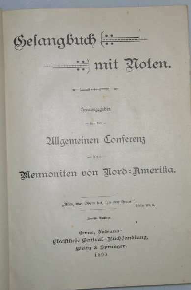 Gesangbuch mit Noten