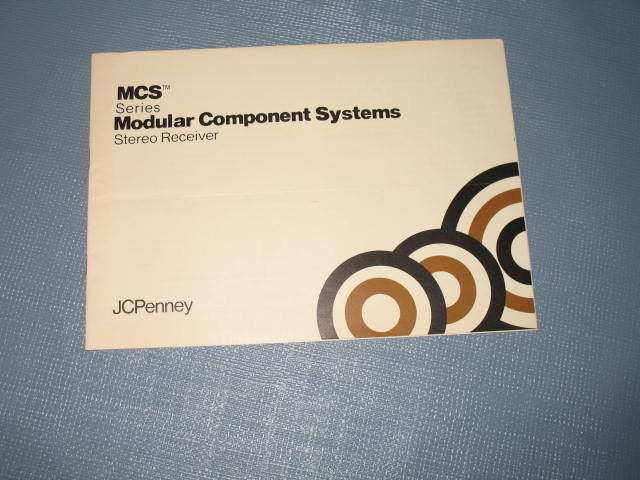 JCPenney MCS Series Nodular Component Systems Stereo Receiver manual