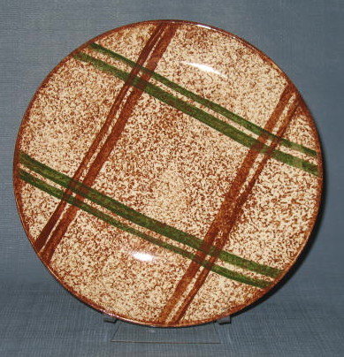Blue Ridge (Southern) Pottery Rustic Plaid dinner plate