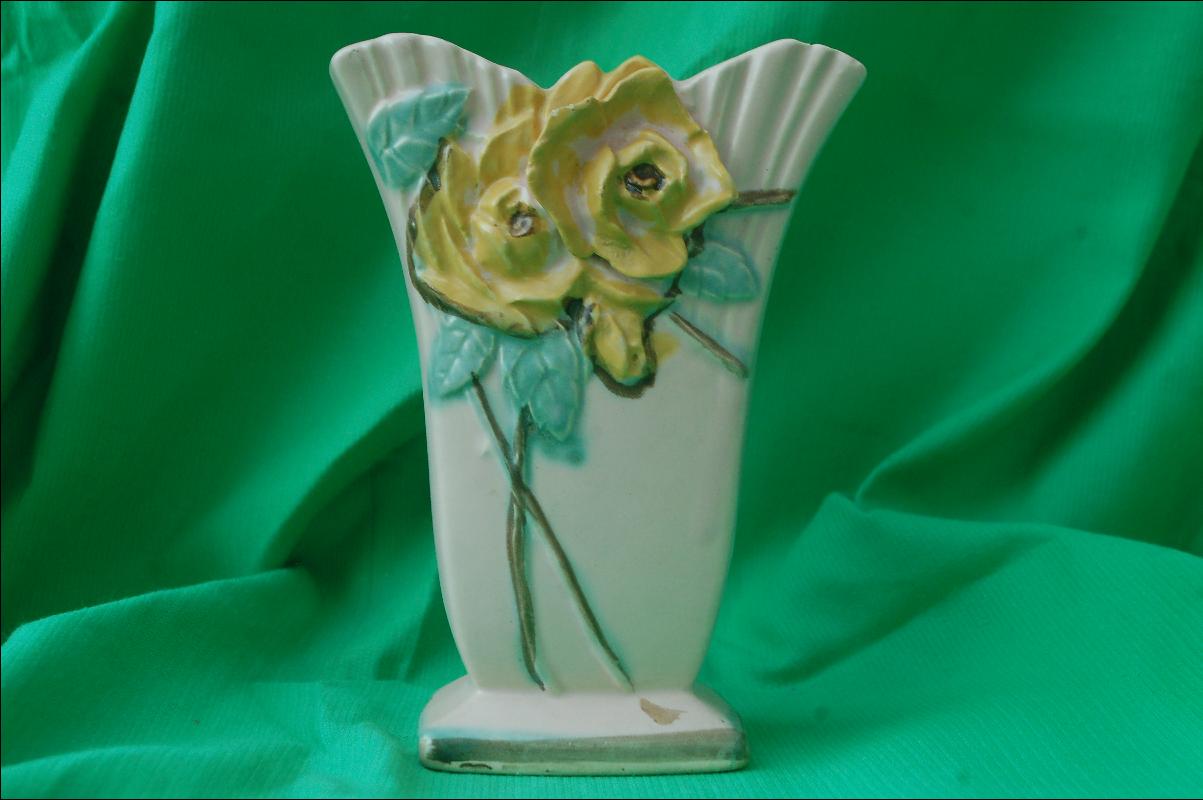 McCoy Wild Rose Vase 1950