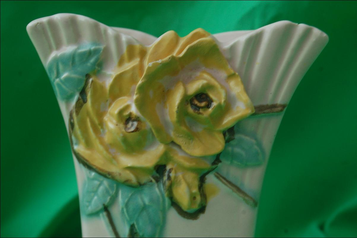 McCoy Wild Rose Vase 1950