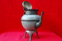 1800's Footed Graniteware and Pewter Coffee Pot