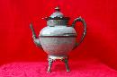 1800's Footed Graniteware and Pewter Coffee Pot