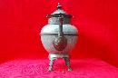 1800's Footed Graniteware and Pewter Coffee Pot