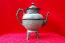 1800's Footed Graniteware and Pewter Coffee Pot