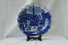 Flo Blue Scalloped Victoria Ware Plate