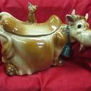 McCoy Cow and Cat Cookie Jar Test Piece