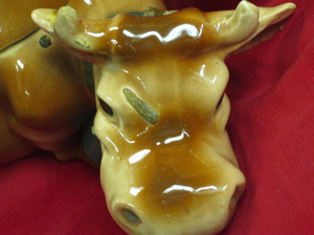 McCoy Cow and Cat Cookie Jar Test Piece