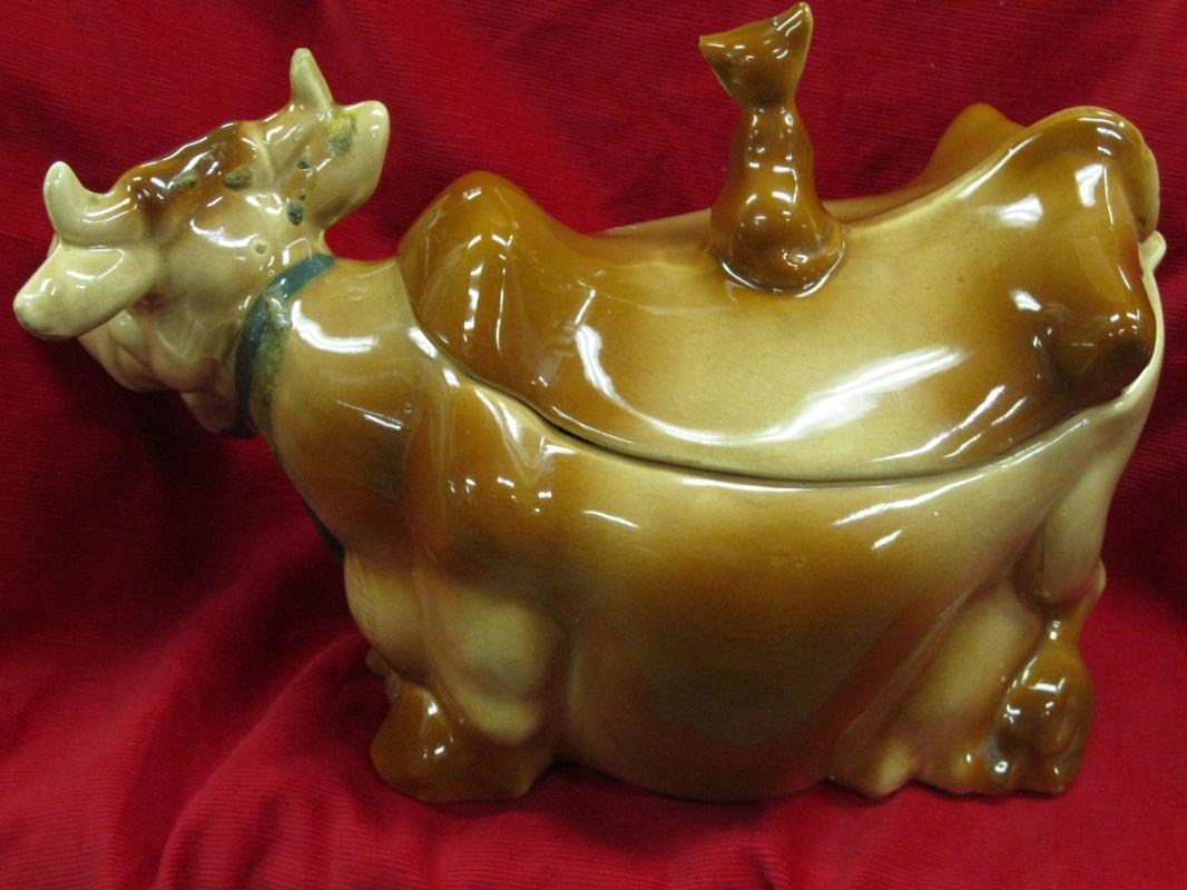 McCoy Cow and Cat Cookie Jar Test Piece