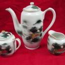 Beautifully Hand Painted Lithopane China 15 Piece Tea set