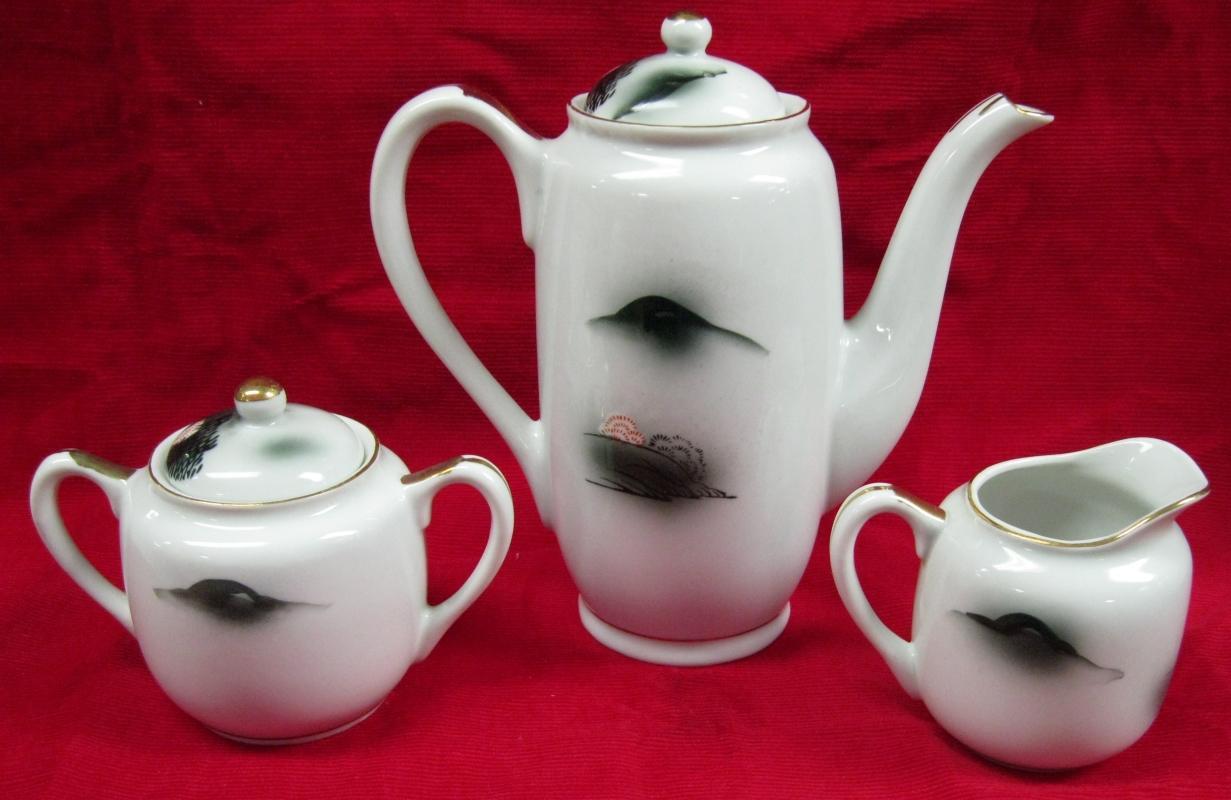 Beautifully Hand Painted Lithopane China 15 Piece Tea set