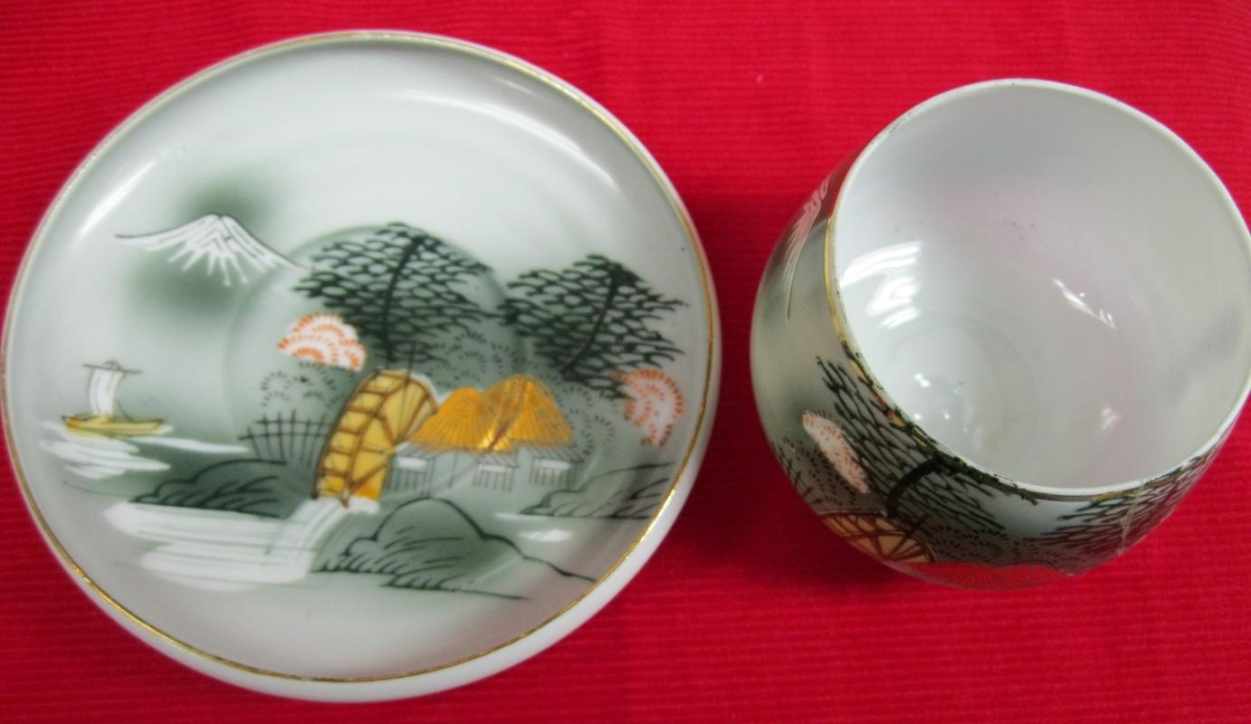 Beautifully Hand Painted Lithopane China 15 Piece Tea set