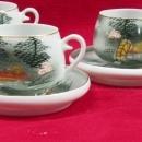 Beautifully Hand Painted Lithopane China 15 Piece Tea set