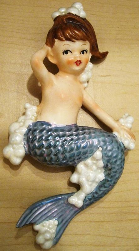Nice Old Lefton Mermaids with Label and Numbered