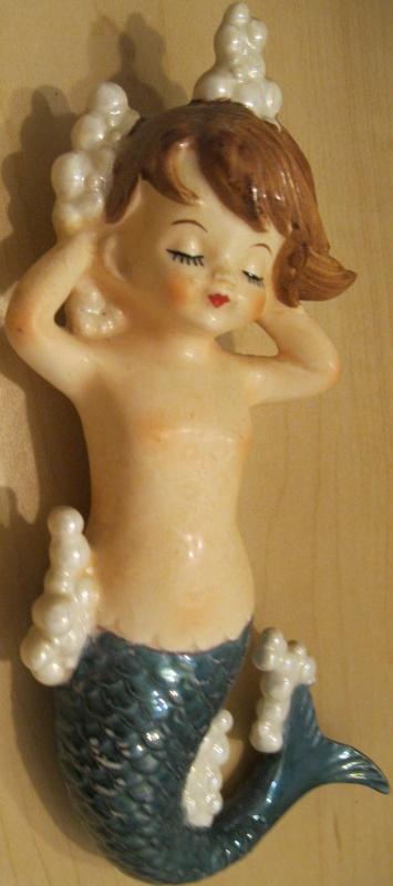 Nice Old Lefton Mermaids with Label and Numbered