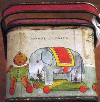 Antique Iten Biscut Co. Animal Cookies (Crackers) Tin