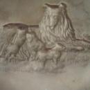 1972 Sterling Silver Mother's Day Plate by the Lincoln Mint Collie Dogs Mother and 3 Pups with Case