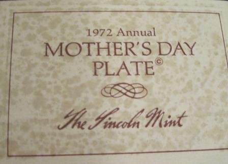 1972 Sterling Silver Mother's Day Plate by the Lincoln Mint Collie Dogs Mother and 3 Pups with Case