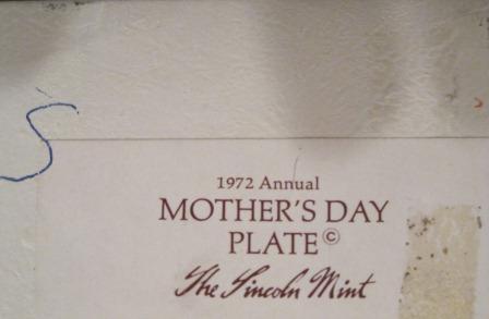 1972 Sterling Silver Mother's Day Plate by the Lincoln Mint Collie Dogs Mother and 3 Pups with Case