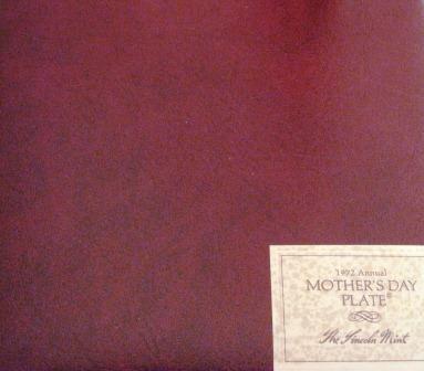 1972 Sterling Silver Mother's Day Plate by the Lincoln Mint Collie Dogs Mother and 3 Pups with Case