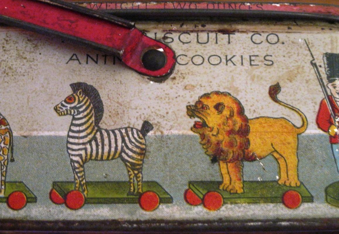 Antique Iten Biscut Co. Animal Cookies (Crackers) Tin