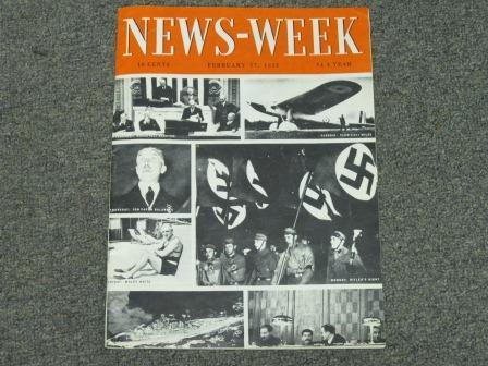 News-Week Volume 1 issue 1 Featuring Hitler and FDR