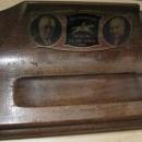 1940 Wooden Pen Holder/Desk set celebrating the 80th anniversary of the Pony Express featuring Franklin D. Roosevelt and James Farley